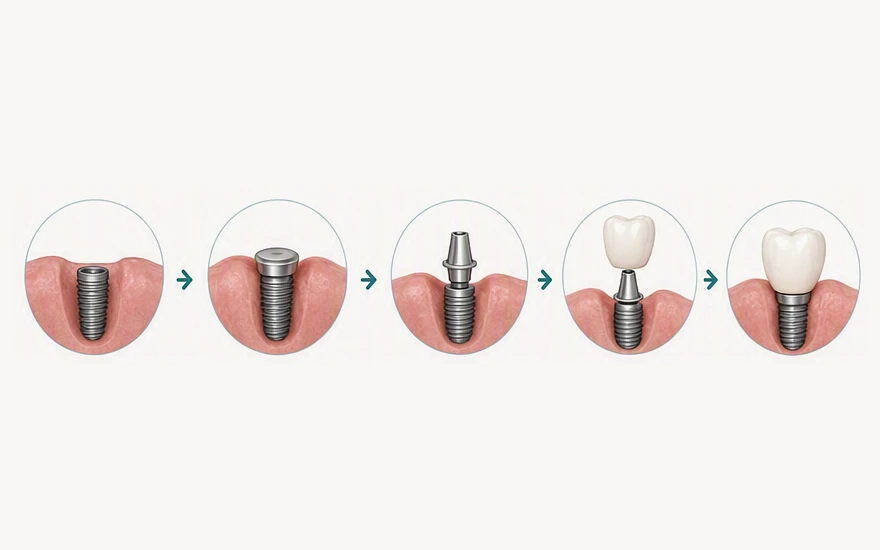 Single Tooth Implant Stage by Stage